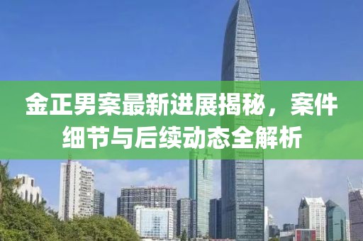 金正男案最新進(jìn)展揭秘，案件細(xì)節(jié)與后續(xù)動(dòng)態(tài)全解析