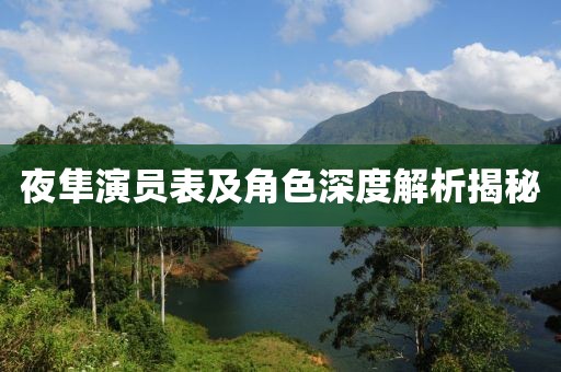 夜隼演員表及角色深度解析揭秘