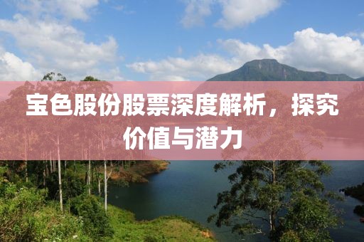 寶色股份股票深度解析，探究?jī)r(jià)值與潛力