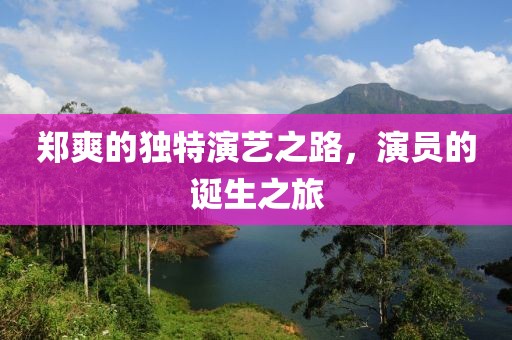 鄭爽的獨(dú)特演藝之路，演員的誕生之旅