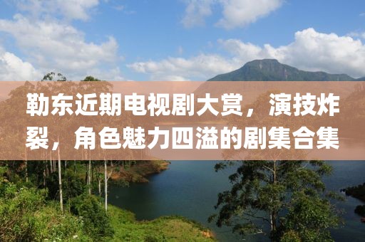 勒東近期電視劇大賞，演技炸裂，角色魅力四溢的劇集合集