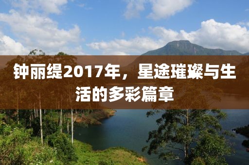 鐘麗緹2017年，星途璀璨與生活的多彩篇章