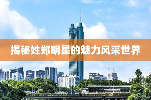 揭秘姓鄭明星的魅力風采世界