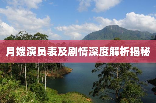 月嫂演員表及劇情深度解析揭秘