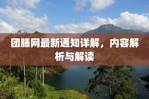 團(tuán)膳網(wǎng)最新通知詳解，內(nèi)容解析與解讀