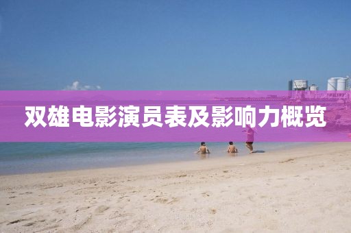 雙雄電影演員表及影響力概覽