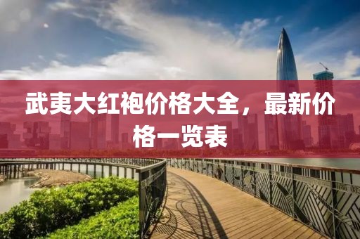 武夷大紅袍價格大全，最新價格一覽表