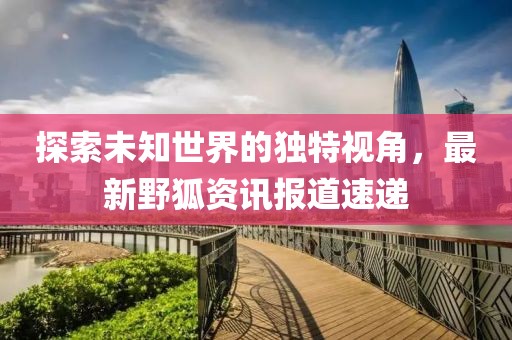 探索未知世界的獨特視角，最新野狐資訊報道速遞