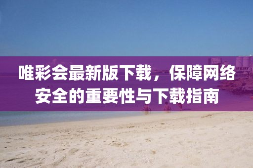唯彩會(huì)最新版下載，保障網(wǎng)絡(luò)安全的重要性與下載指南
