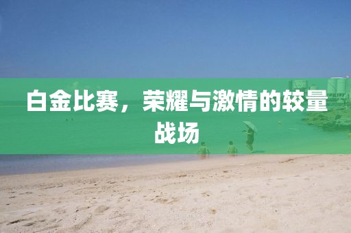 白金比賽，榮耀與激情的較量戰(zhàn)場