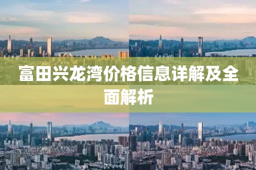 富田興龍灣價格信息詳解及全面解析