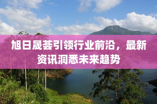 旭日晟薈引領(lǐng)行業(yè)前沿，最新資訊洞悉未來趨勢(shì)
