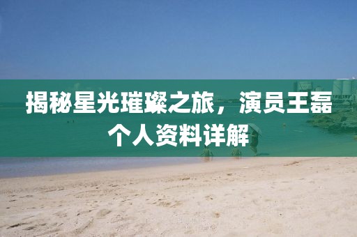 揭秘星光璀璨之旅，演員王磊個(gè)人資料詳解