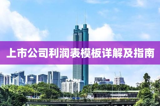 上市公司利潤(rùn)表模板詳解及指南