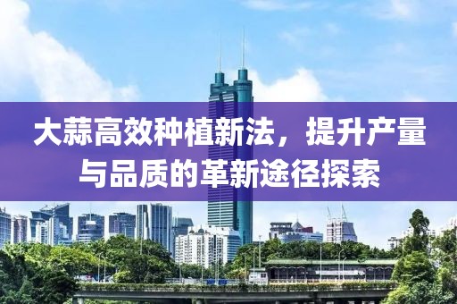 大蒜高效種植新法，提升產(chǎn)量與品質(zhì)的革新途徑探索