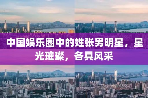 中國娛樂圈中的姓張男明星，星光璀璨，各具風采