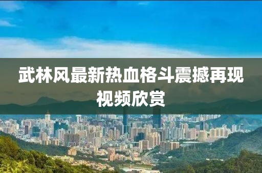 武林風(fēng)最新熱血格斗震撼再現(xiàn)視頻欣賞