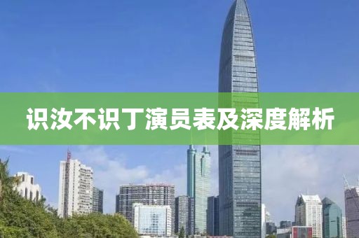 識汝不識丁演員表及深度解析