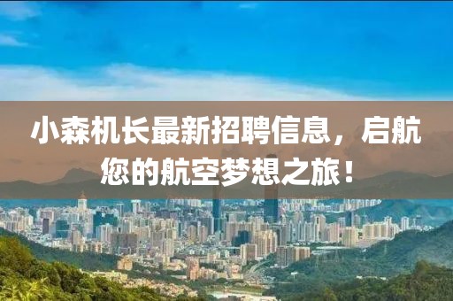 小森機(jī)長(zhǎng)最新招聘信息，啟航您的航空夢(mèng)想之旅！