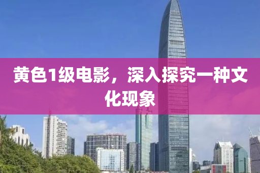 黃色1級電影，深入探究一種文化現(xiàn)象