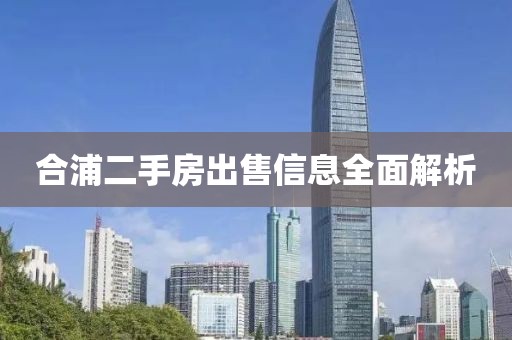 合浦二手房出售信息全面解析