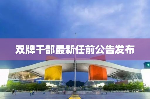 雙牌干部最新任前公告發(fā)布