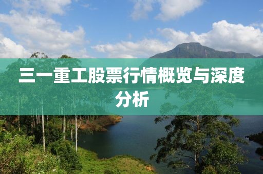 三一重工股票行情概覽與深度分析