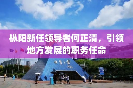 樅陽(yáng)新任領(lǐng)導(dǎo)者何正清，引領(lǐng)地方發(fā)展的職務(wù)任命