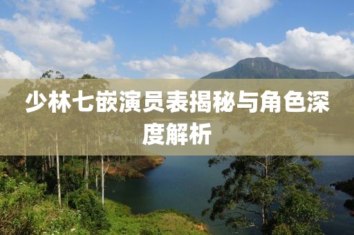少林七嵌演員表揭秘與角色深度解析