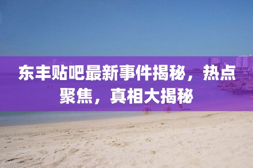東豐貼吧最新事件揭秘，熱點(diǎn)聚焦，真相大揭秘