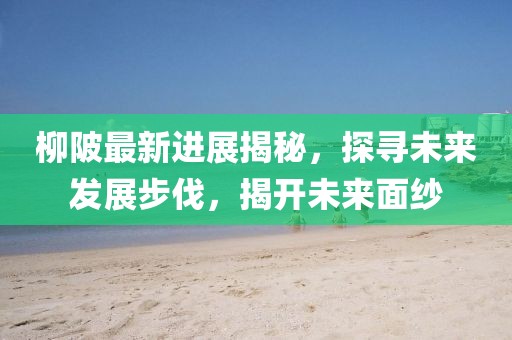 柳陂最新進(jìn)展揭秘，探尋未來發(fā)展步伐，揭開未來面紗