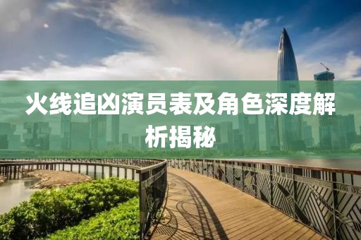 火線追兇演員表及角色深度解析揭秘