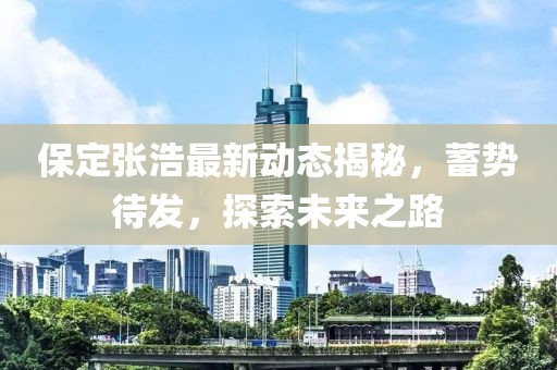 保定張浩最新動態(tài)揭秘，蓄勢待發(fā)，探索未來之路
