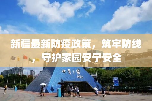 新疆最新防疫政策，筑牢防線，守護家園安寧安全