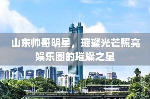 山東帥哥明星，璀璨光芒照亮娛樂圈的璀璨之星