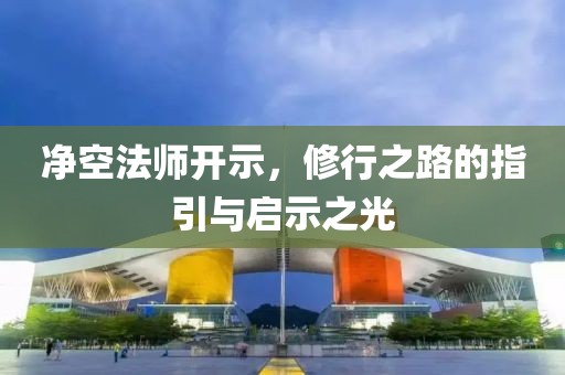 凈空法師開示，修行之路的指引與啟示之光