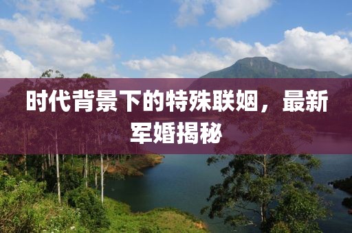 時代背景下的特殊聯(lián)姻，最新軍婚揭秘