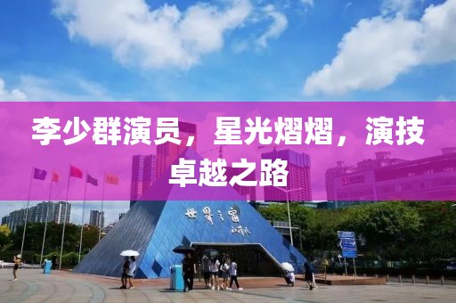 李少群演員，星光熠熠，演技卓越之路