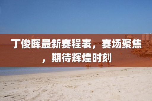 丁俊暉最新賽程表，賽場聚焦，期待輝煌時刻
