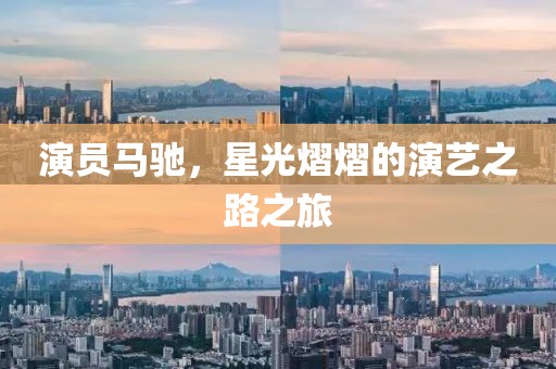 演員馬馳，星光熠熠的演藝之路之旅
