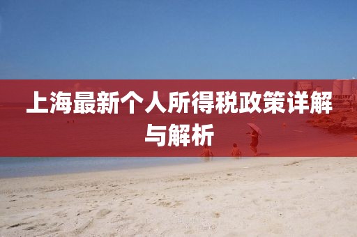 上海最新個人所得稅政策詳解與解析