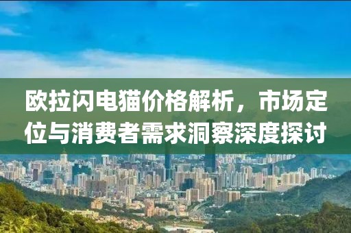 歐拉閃電貓價(jià)格解析，市場定位與消費(fèi)者需求洞察深度探討