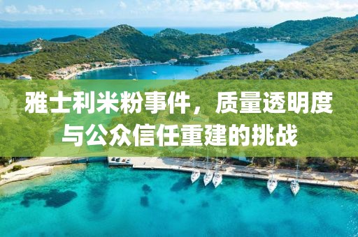 雅士利米粉事件，質(zhì)量透明度與公眾信任重建的挑戰(zhàn)