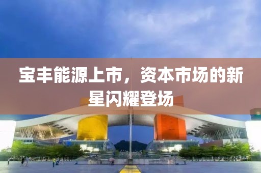 寶豐能源上市，資本市場(chǎng)的新星閃耀登場(chǎng)