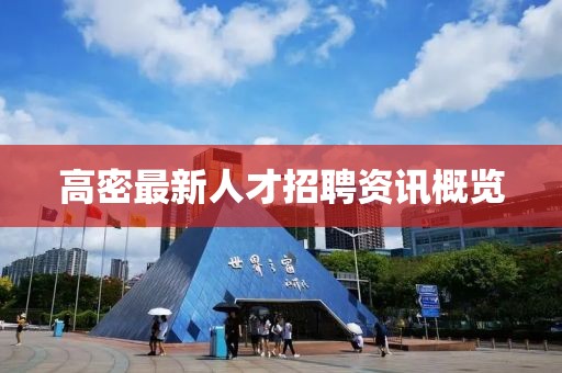 高密最新人才招聘資訊概覽