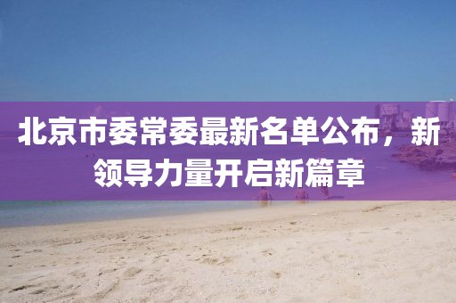 北京市委常委最新名單公布，新領(lǐng)導(dǎo)力量開(kāi)啟新篇章