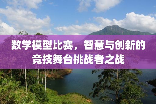 數(shù)學(xué)模型比賽，智慧與創(chuàng)新的競技舞臺挑戰(zhàn)者之戰(zhàn)
