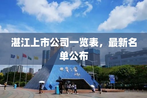湛江上市公司一覽表，最新名單公布