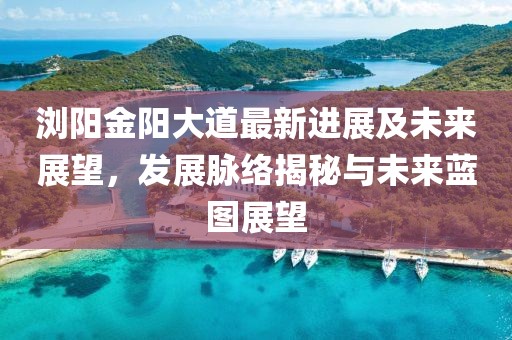 瀏陽(yáng)金陽(yáng)大道最新進(jìn)展及未來展望，發(fā)展脈絡(luò)揭秘與未來藍(lán)圖展望