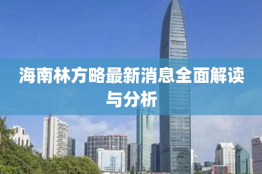 海南林方略最新消息全面解讀與分析